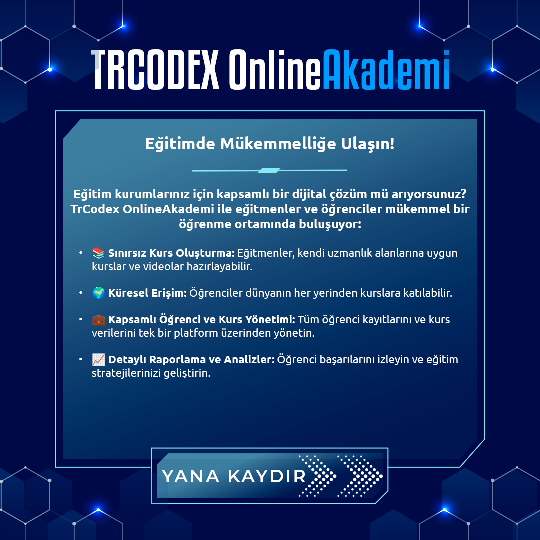 OnlineAkademi - Online Eğitim - Kurs Yazılım Sistemi - Görsel 2